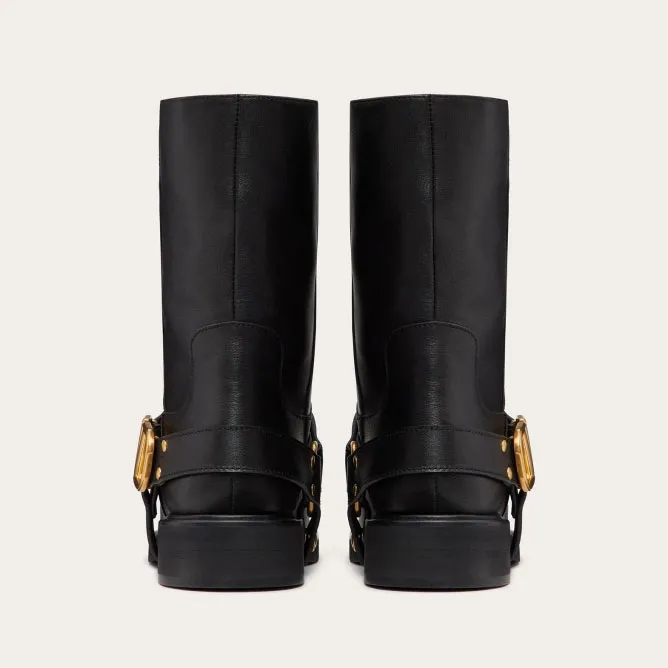 VALENTINO VLOGO SIGNATURE Calf leather ankle boots (heel 3 cm high)