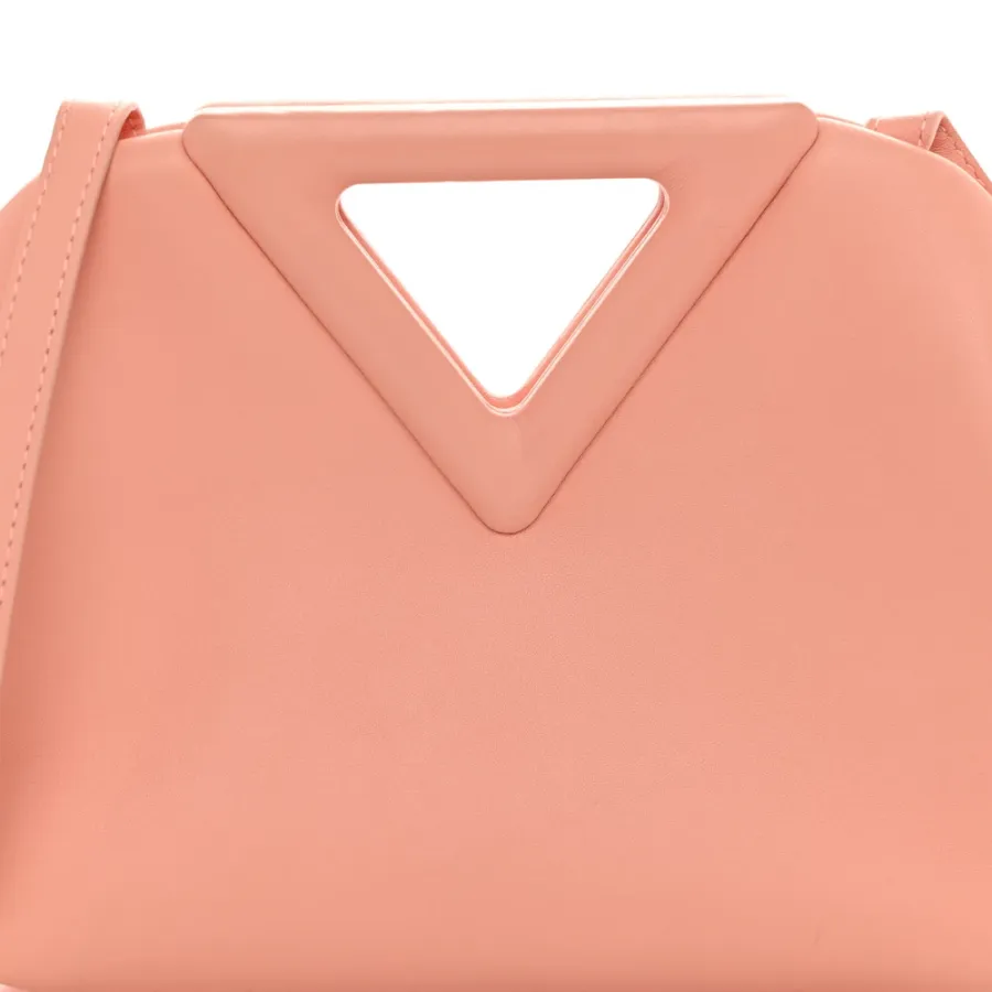 Bottega Veneta Small The Point Triangle Bag Peachy Calfskin Leather Incognito Hardware