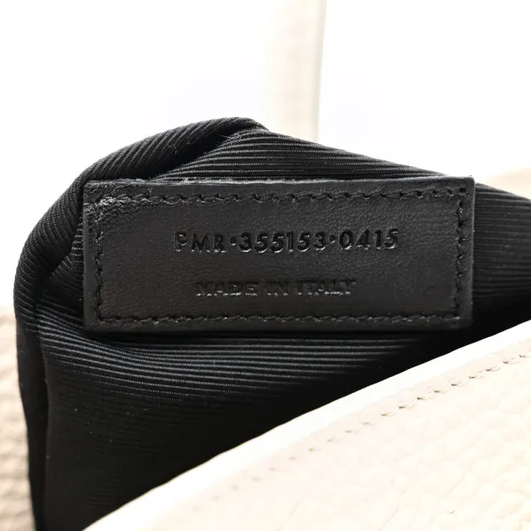 Saint Laurent Small Sac De Jour Dove White Grained Calfskin Leather - Image 9