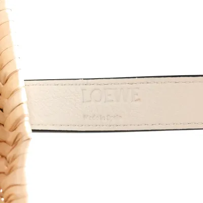 Loewe Basket Tote Bag Small Natural/White Raffia & Calfskin Leather