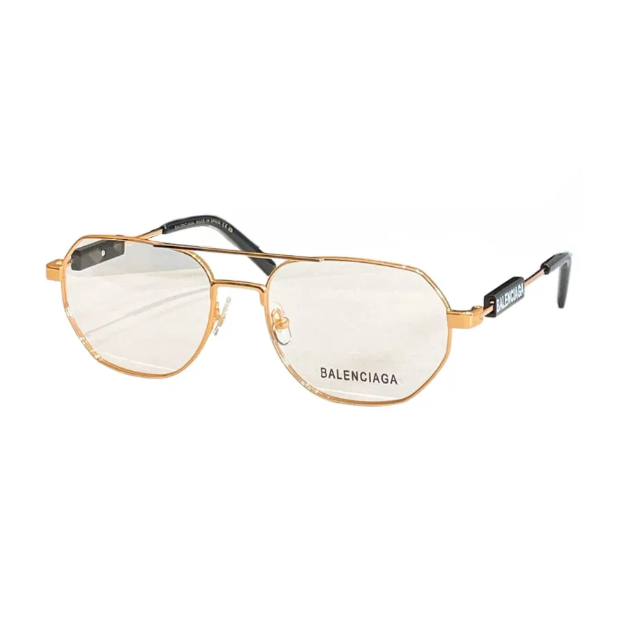Balenciaga Pilot glasses leopard gold/black/black gold/gold/blue/gun black/silver color transparent lens Size 57口18-145