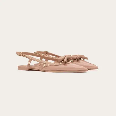 VALENTINO  Patent-leather lace-up flats