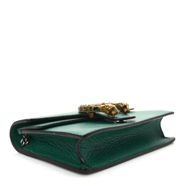 Gucci Mini Super Dionysus Shoulder Bag Emerald Dollar Calfskin Leather & Crystal Mixed Metal Hardware - Image 6
