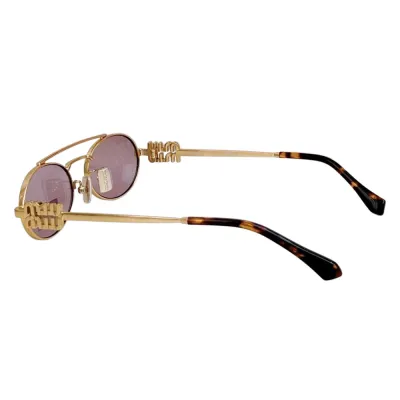 Miu Miu Oval glasses pink/gold/purple/black/brown color Size 53-19-140