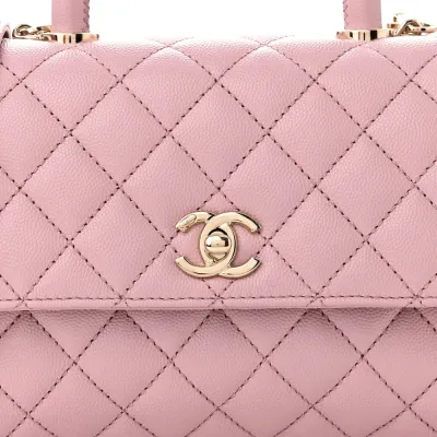 Chanel Coco Handle Mini | Light Pink Quilted Luxury