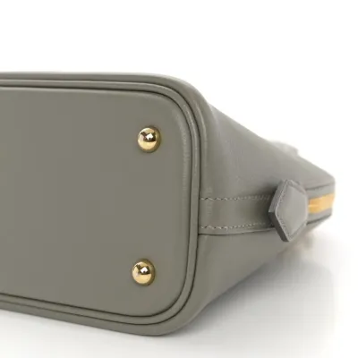 Hermès 1923 Bolide 25 Gris Meyer Evercolor Leather Gold Palladium Hardware