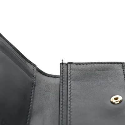 Dior Small Lady Dior Flap Card Holder Black Cannage Lambskin Leather Gold Hardware