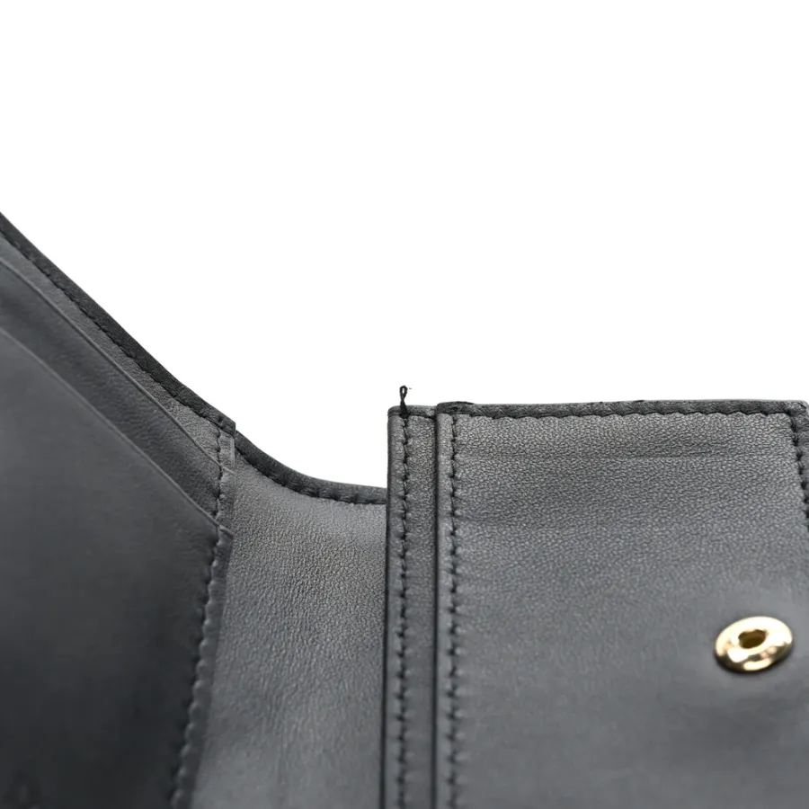 Dior Small Lady Dior Flap Card Holder Black Cannage Lambskin Leather Gold Hardware