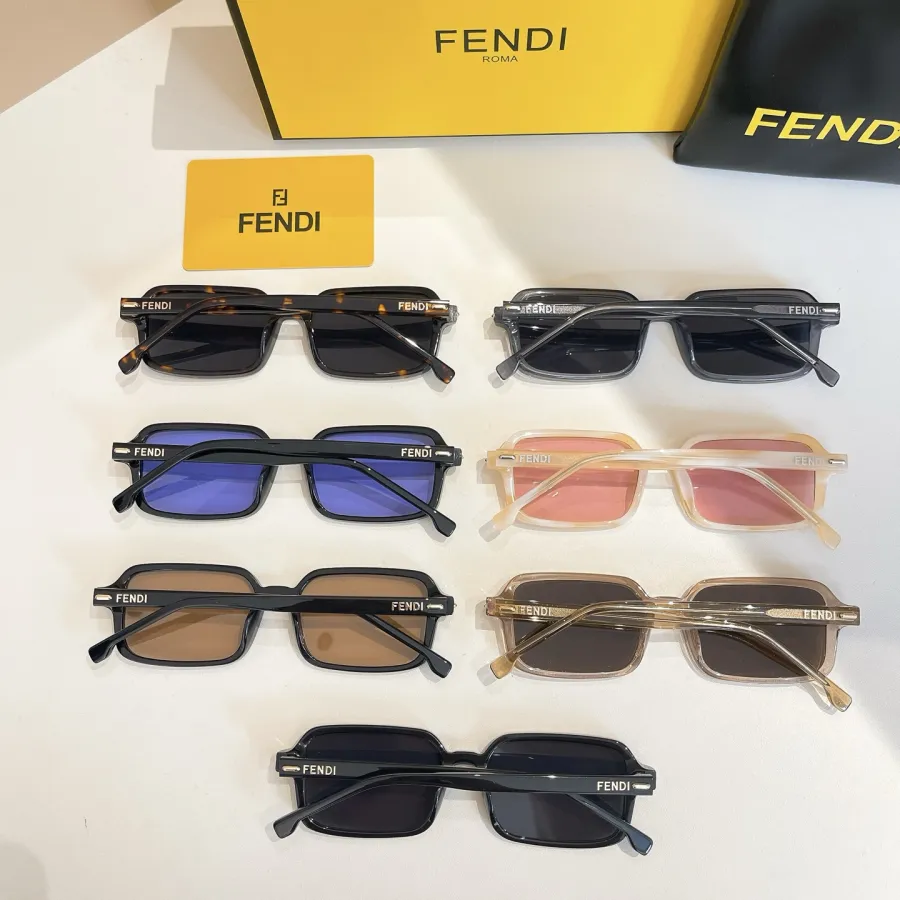 Fendi square frame glasses pink/purple black/leopard/black/grey/rust black/brown color Size 56口16-140