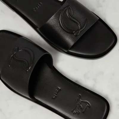 Christian Louboutin Black flat slipper sandals
