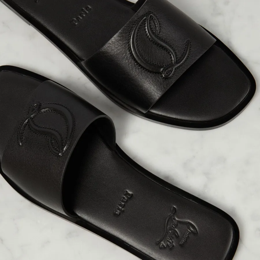 Christian Louboutin Black flat slipper sandals