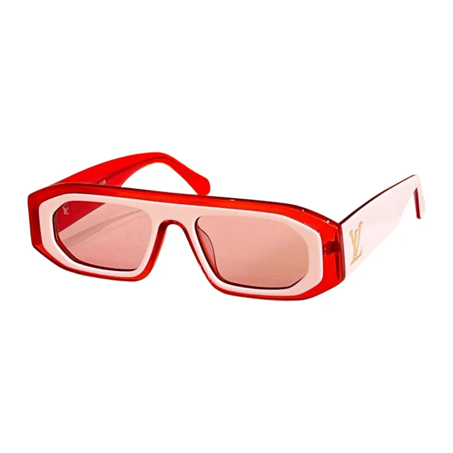 Louis Vuitton square frame glasses orange/black/red/white/blue/leopard color Size 53口22-145