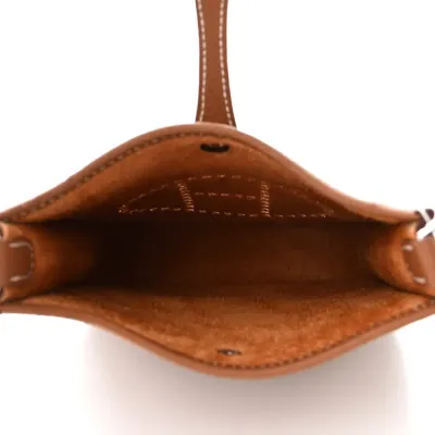 Hermès Evelyne TPM Brown Taurillon Clemence Leather Palladium Hardware