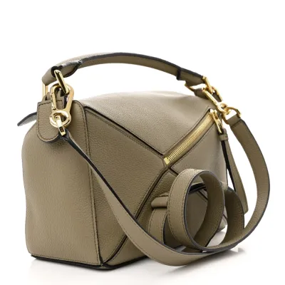 Loewe Puzzle Bag Small Artichoke Green Calfskin Leather