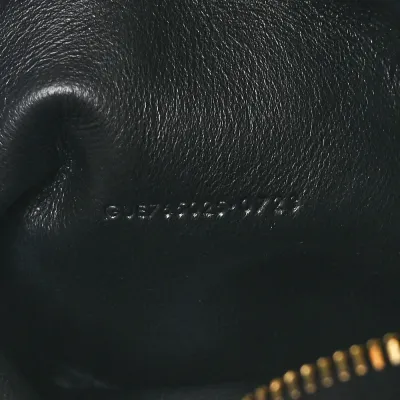 Saint Laurent Small Calypso Pouch Black Lambskin Leather Aged Gold Hardware