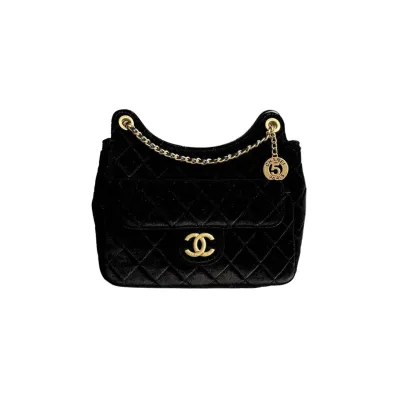 Chanel Black velvet Crossbody Bags