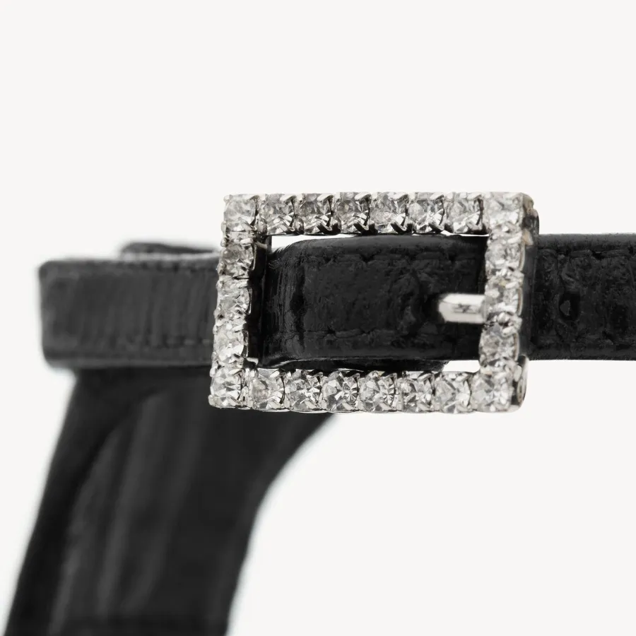 Yves Saint Laurent black high heel sandals