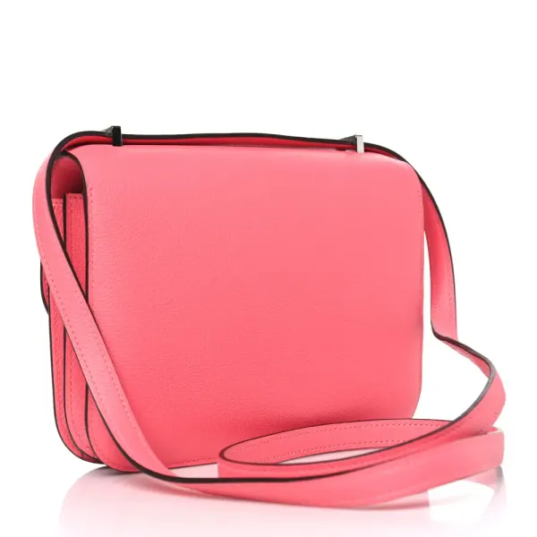 Hermès Constance 18 Rose Azalée Evercolor Leather Palladium Hardware - Image 3