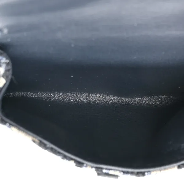 Dior Nano Saddle Chain Pouch Blue Oblique Canvas Gold Hardware - Image 5