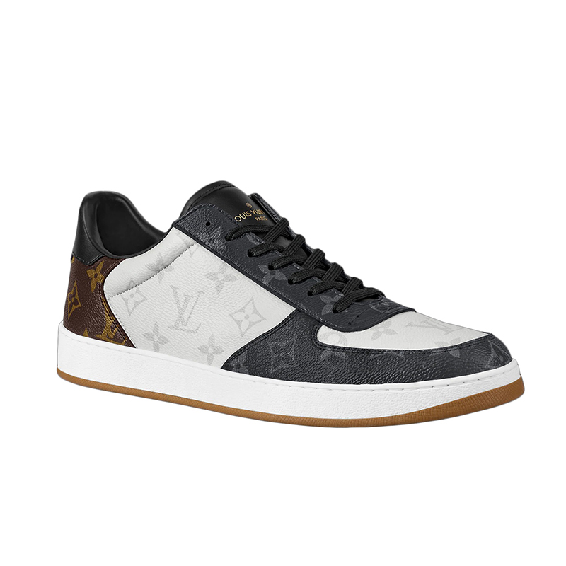 Louis Vuitton Tênis Branco com Preto Marrom Rosa