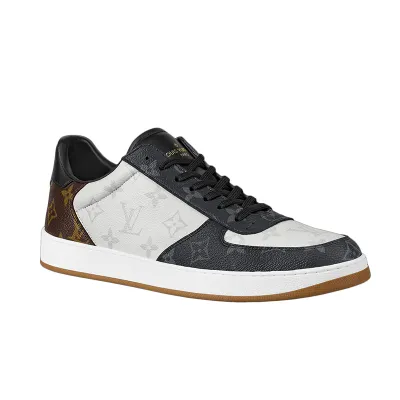 Louis Vuitton White with Black Brown pink Sneakers