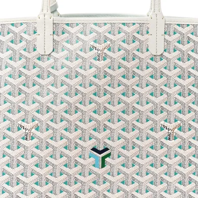Goyard Saint Louis Claire Voie PM White Opaline Goyardine Canvas