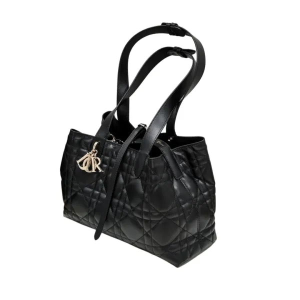 Dior Medium Dior Toujours Bag In Black Macrocannage Calfskin With Gold Hardware - Image 3