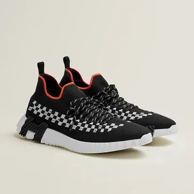 HERMES Flex Sneakers Black Sports Shoes