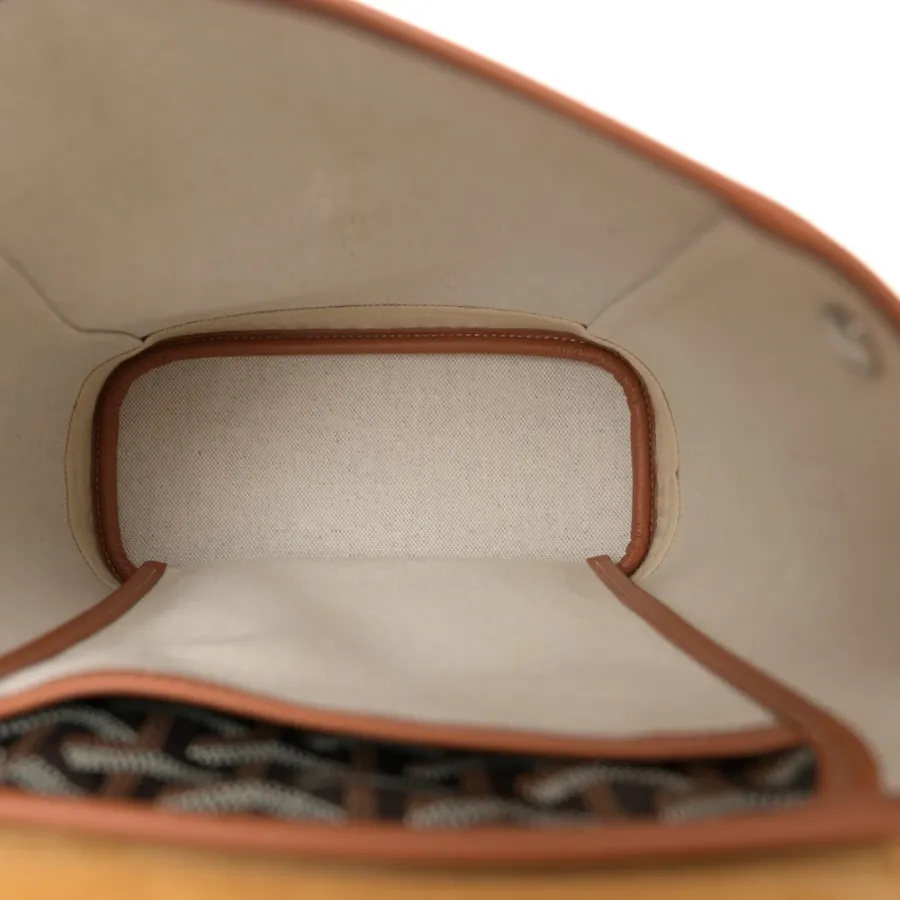 Goyard Mini Alpin Backpack Black/Gold Goyardine Canvas & Calfskin Leather Silver Hardware