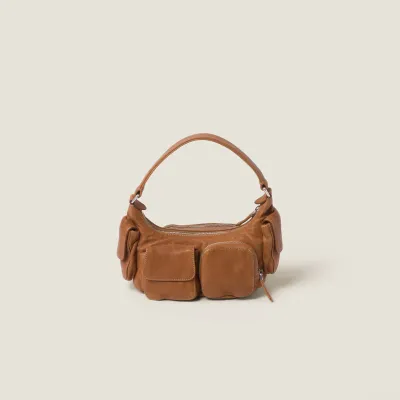 Miu Miu Pocket Nappa Leather Brown Top-Handle Bags
