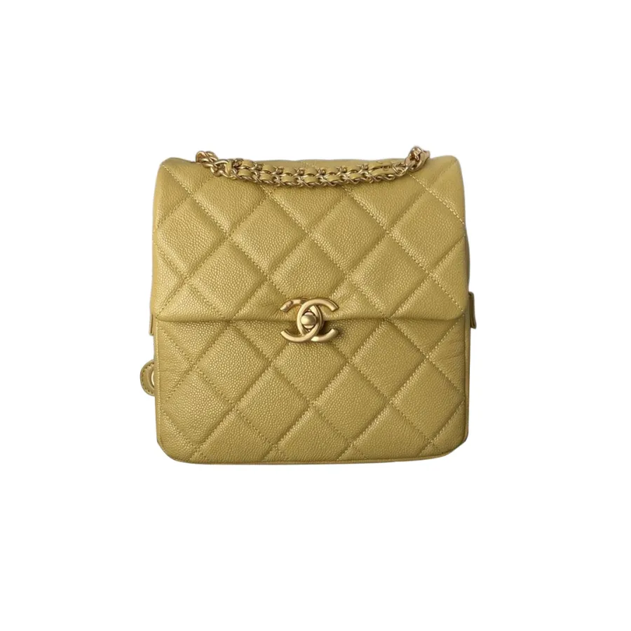 Chanel Yellow / Purple / Red / White / Black Quilted Caviar Leather Backpacks