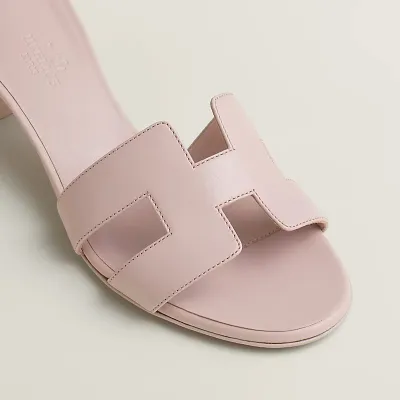HERMES Oasis Slippers High-heeled slippers pink High Heels Sandal