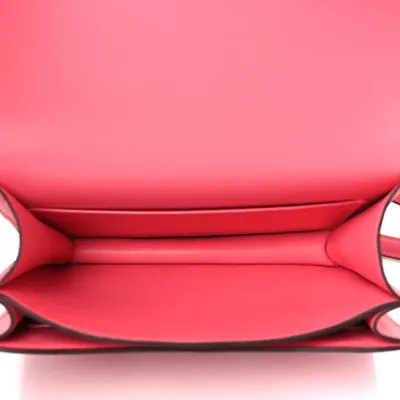Hermès Constance 18 Rose Azalée Evercolor Leather Palladium Hardware