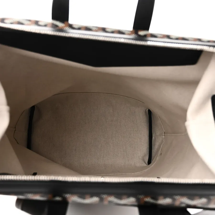 Goyard Cisalpin Backpack MM Black Goyardine Canvas & Calfskin Leather