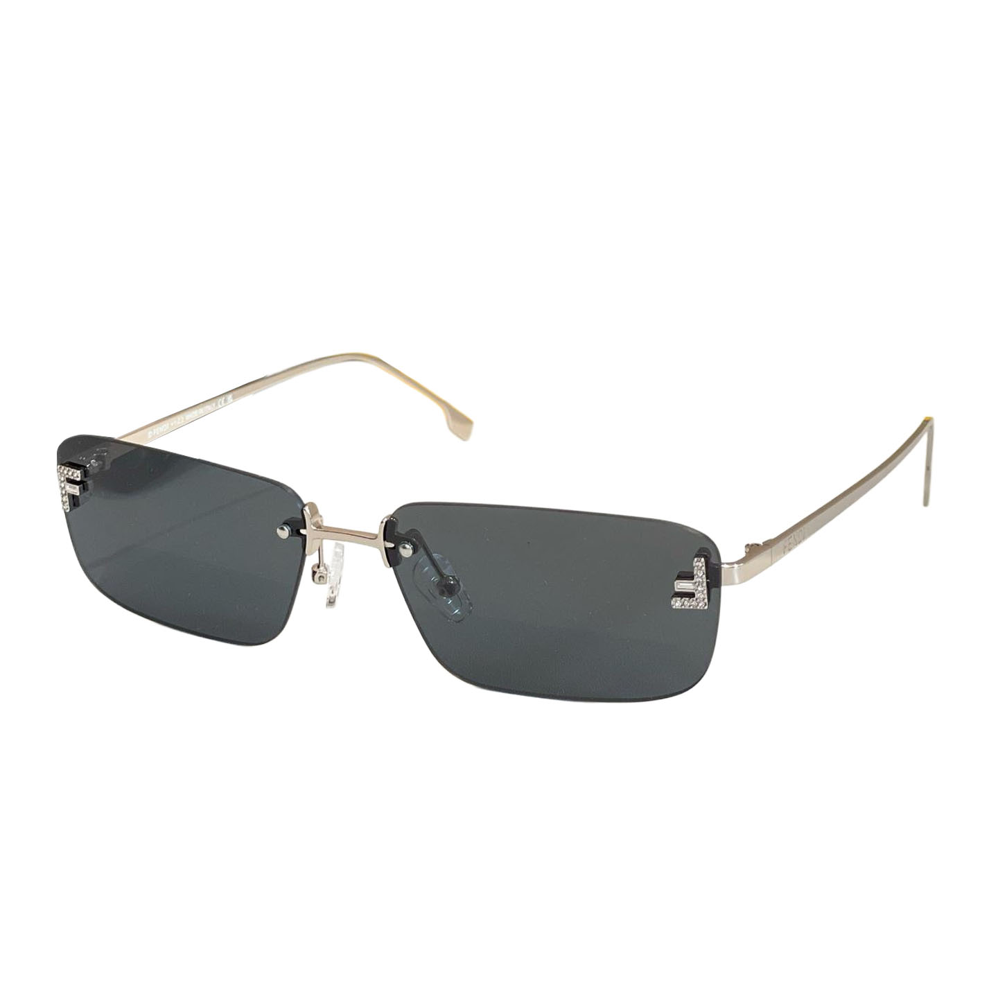 Óculos de armação quadrada Fendi preto prata/preto ouro/azul/laranja/amarelo/ouro cinza/fulvo/marrom/amarelo espelhado Tamanho 145口0-142