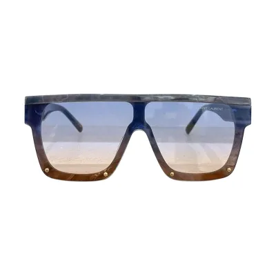 Saint Laurent square frame glasses gradient color of blue to orange/red/orange ivory/black white/black brown/black color Size 60口7-145