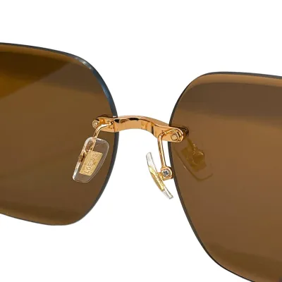 Loewe square frame glasses brown/black/blue/eggplant/pink/purple white color Size 63口16-140