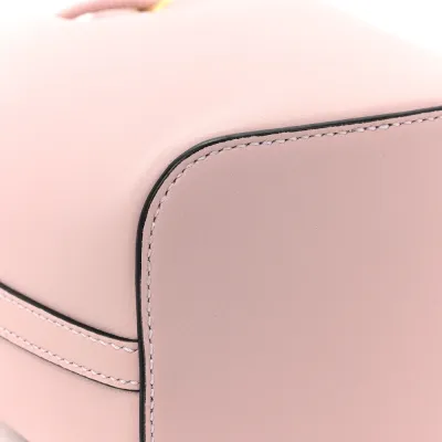 Valentino Garavani Mini VLogo Signature Bucket Bag Water Lilac Nappa Leather Gold Hardware