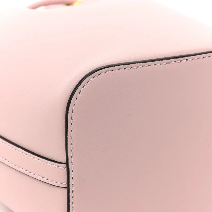 Valentino Garavani Mini VLogo Signature Bucket Bag Water Lilac Nappa Leather Gold Hardware