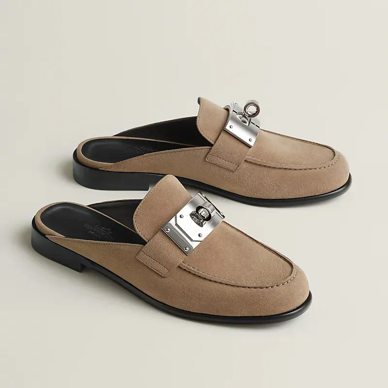 HERMES Iota Mule Beige color Slippers