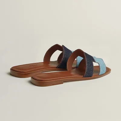 HERMES Oran blue Slippers