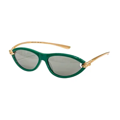 Bottega Veneta glasses black gold/beige/yellow/apricot/leopard/black silver/green color Size 49口21-145