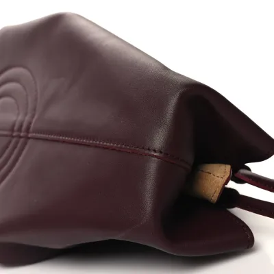 Loewe Paseo Bag Small Burgundy Shiny Nappa Calfskin Leather