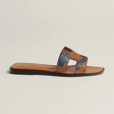HERMES Oran Brown Slippers