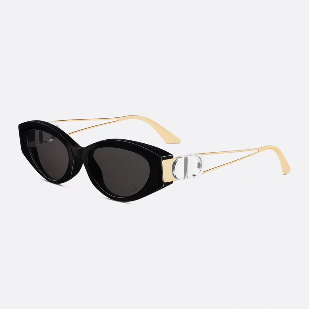 Óculos DIOR 30 MONTAIGNE cor preto dourado/nude/vermelho Tamanho 53口19-135