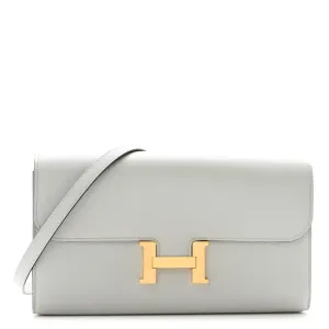 Hermès Constance Wallet To Go Bleu Glacier Evercolor Leather Gold Hardware