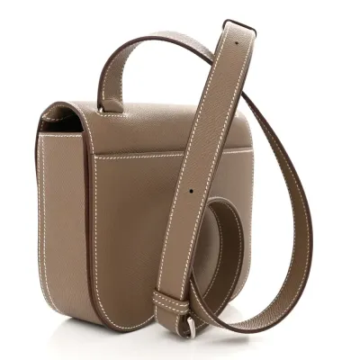 Hermès Mini Della Cavalleria Etoupe Epsom Leather Palladium Hardware