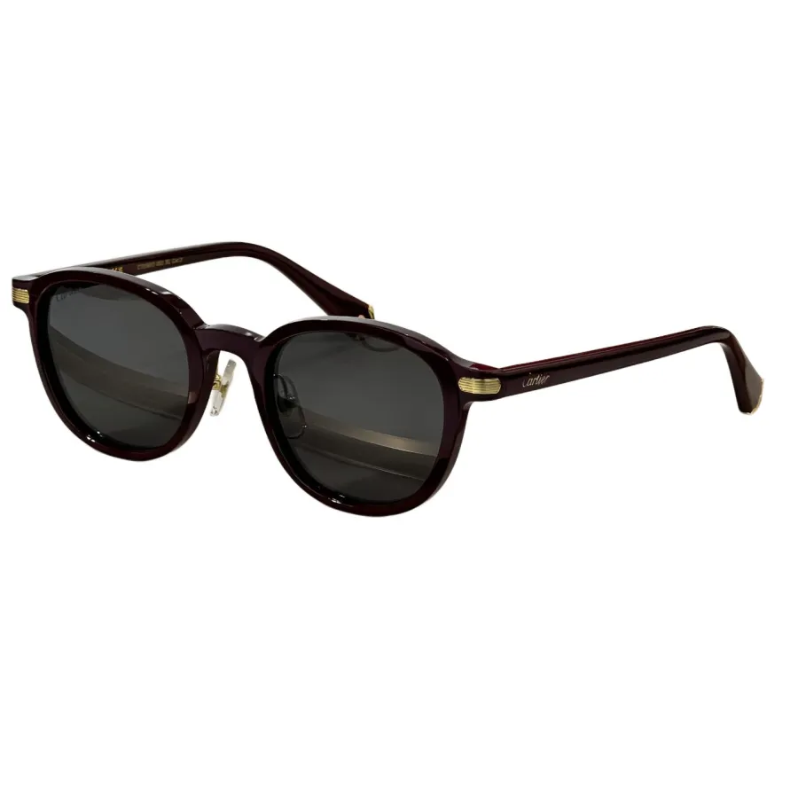 Cartier Boston frame glasses leopard/black grey/black brown/black gold/black silver/burgundy color Size 51口23-145