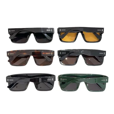 Gucci square frame glasses black brown/black yellow/black/green/leopard/black with white flower color Size 55口17-140