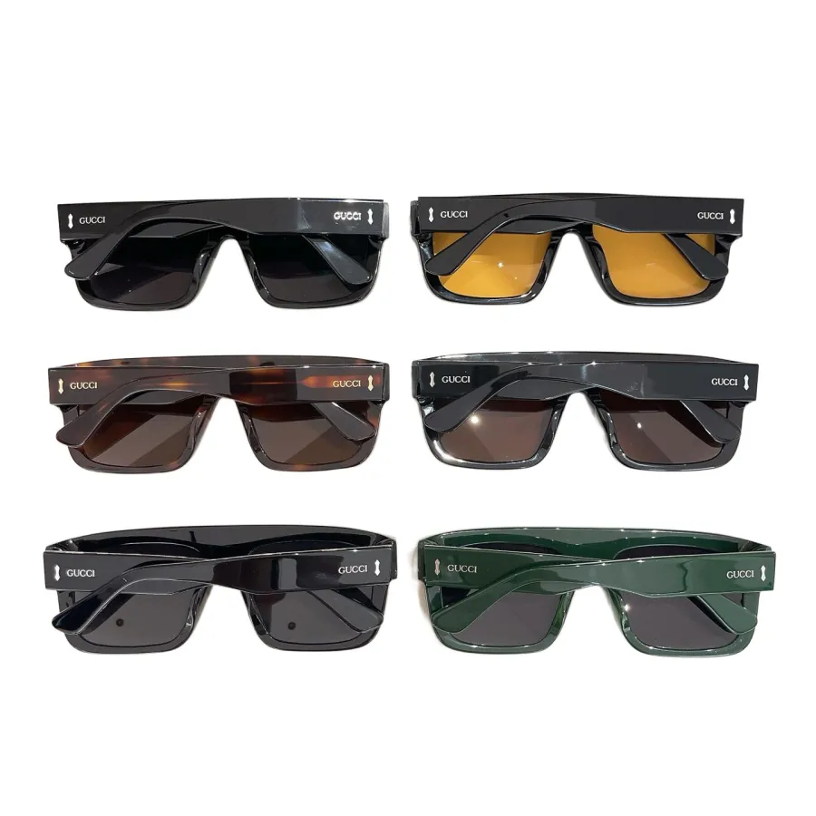 Gucci square frame glasses black brown/black yellow/black/green/leopard/black with white flower color Size 55口17-140